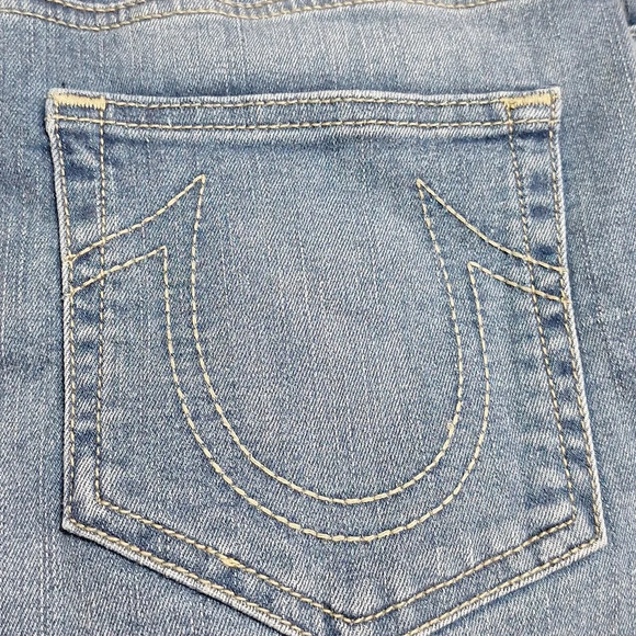 True Religion NEW Maisie Indie Sleeze High Rise Raw Hem Denim Shorts Size 28 - Picture 9 of 14